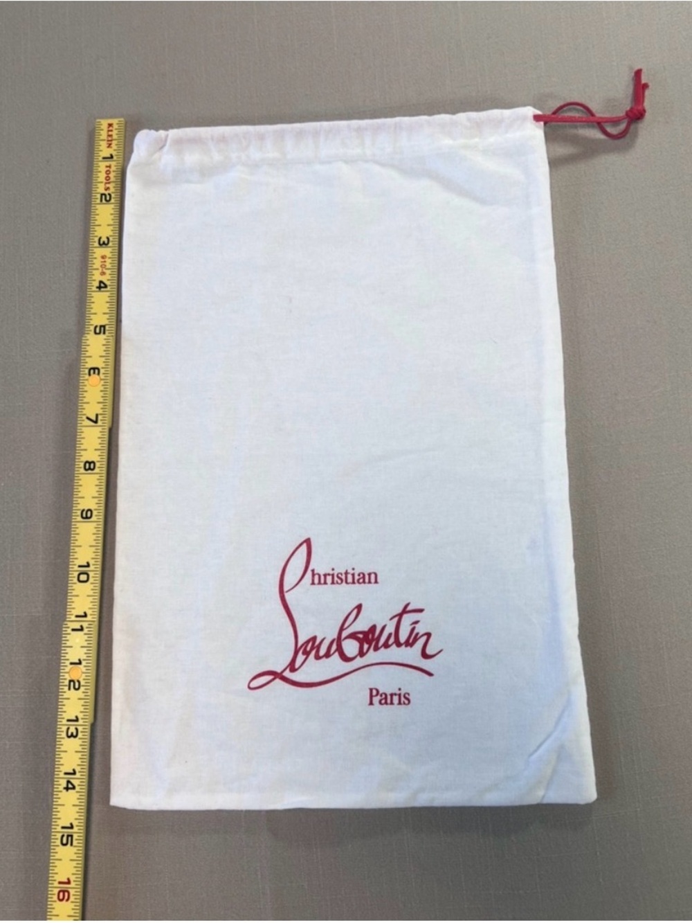 Christian Louboutin Dust bag Drawstring Red Logo 9.5” X 14.5” - Picture 2 of 9